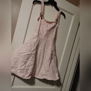 Baby pink overall dress